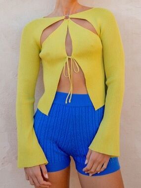 VRG GRL Brooklin Knit Top // Lime